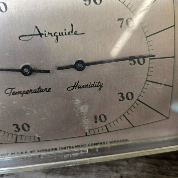 Vintage Airguide Desk Temperature Humidity Gauge Mid Century Modern Air Guide - Picture 3 of 9